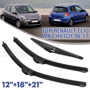 3 Piezas de Escobillas Limpiaparabrisas Delanteras y Traseras de 21''+18''+12'' para Renault Clio MK2 Hatchback 1998-2017, Accesorios para Automóviles - Product Image 1