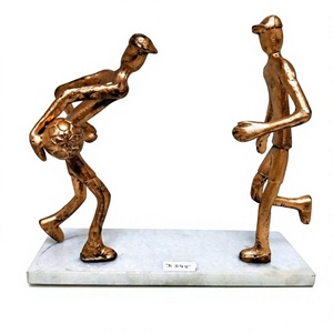 Modern Aluminium <b>Figurative</b> Sculpture Handcrafted Eco-Friendly Durable Art Tabletop Decor for Home Office - Product Image 1