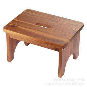 Wooden Footstool Solid Wood Portable Kitchen <b>Bathroom</b> <b>Stool</b> For Kids Potty Training And Self Care - Product Image 4