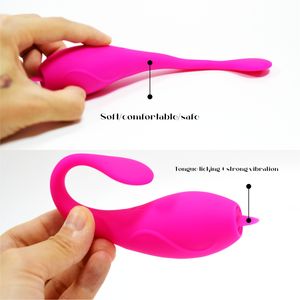 Vibratore Wireless con Controllo Remoto tramite App, Stimolatore Clitorideo con Funzione Leccata della Lingua, Ricaricabile USB, Materiale Sicuro per il Corpo - Product Image 4