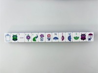 1-3_16_ 30mm Jeu de Mahjong américain gravé à 4 couches, 160 tuiles, en acrylique lourd violet et vert sarcelle marocain
