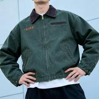 Veste de travail en toile personnalisée avec doublure, style vintage, fermeture éclair, veste de travail vintage en denim