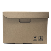 Boîte de rangement moderne en papier kraft épais pour banque, fournitures de bureau personnalisables à 4 fichiers pour archives comptables, cadeau parfait