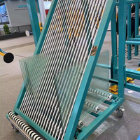 Chariot de transport pliable et détachable pour verre, réglable en épaisseur, adapté au verre de 3 à 12 mm