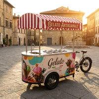 Chariot à crème glacée mobile, portable, facile, simple, intuitif, utile, bénéfique, précieux, coûteux