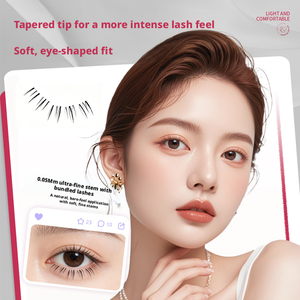 Pestañas Inferiores en Grupo con Banda Transparente, Pestañas Postizas Estilo <span class=keywords><strong>Manga</strong></span>, Pestañas Inferiores en Grupo con Logotipo Personalizado, Hechas a Mano - Product Image 2