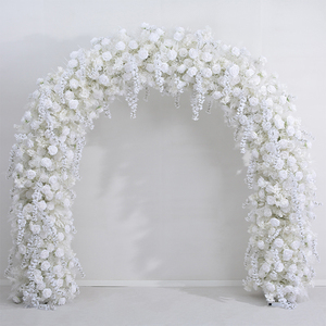 Decorazione della fase della parete con sfondo ad arco nuziale da 100cm fila <span class=keywords><strong>di</strong></span> fiori decorazione per eventi per feste con fila <span class=keywords><strong>di</strong></span> fiori - Product Image 3