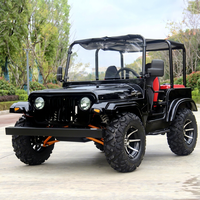 Buggy à essence 4 places 150cc/250cc/350cc, mini jeep 4 roues avec châssis en acier Q235B et batterie au plomb-acide pour adultes et enfants