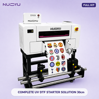 Nouvelle imprimante DTF 3D à encre UV en relief 30 cm pour transfert thermique sur TPU, machine à autocollants pour T-shirt, sweat-shirt, logo personnalisé