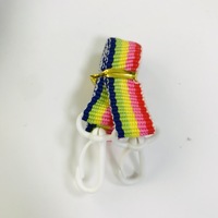 Nouveau lanière porte-breloque en tissu arc-en-ciel avec un crochet, portable, pour machine à bulles pour enfants, appareil photo jouet, cadeau universel
