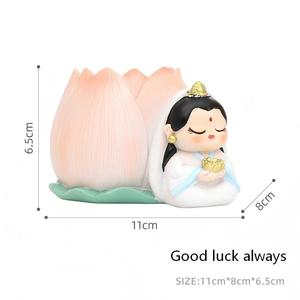 นางฟ้าแสนสุข โชคดี ดอกบัว บัวหลวง ถึงกวน<span class=keywords><strong>อิ</strong></span><span class=keywords><strong>ม</strong></span> เทพเจ้าแห่งควา<span class=keywords><strong>ม</strong></span><span class=keywords><strong>ม</strong></span>ั่งคั่ง ของตกแต่งขนาดเล็ก ของตกแต่งภายในรถยนต์ งานฝีมือเรซิ่นสำหรับรถยนต์ - Product Image 5