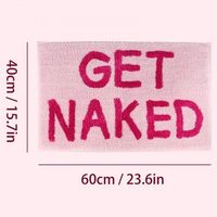 Tapis de salle de bain moderne de luxe GET Naked, tapis de bain antidérapant 40x60 cm, tapis de douche, tapis de porte, décoration WC, absorbant, rose