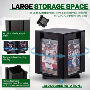 Chất lượng cao không gian lớn giữ từ Storge hộp hiển thị acrylic xoay phân loại thẻ giao dịch hiển thị trường hợp khung - Product Image 6