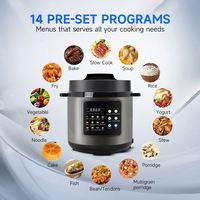 Cuisinière à pression électrique de luxe de haute qualité 6L, marmite électrique multifonction 6 litres pour la maison, grande cuisinière à pression intelligente