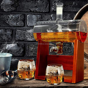 Ensemble de <span class=keywords><strong>carafe</strong></span> à whisky en verre avec verres, 37.2 floz, <span class=keywords><strong>carafe</strong></span> à whisky à <span class=keywords><strong>alcool</strong></span>, <span class=keywords><strong>carafe</strong></span> ronde avec robinet, bouchon et base - Product Image 6