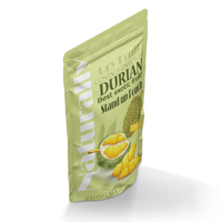 Emballage OEM en sachet stand-up pour fruits secs et durian, avec fermeture éclair, impression numérique