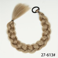 Perruque queue de cheval 24 pouces, tresse en queue de cheval, accessoire capillaire, tresse torsadée, longue tresse, corde à cheveux, tresse boxe, cheveux à double trame machine, tendance