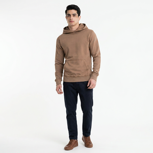 High Quality Quick Dry Men's Hoodies Wholesale Fashion Sweatshirts 100% Cotton <b>Waterproof</b> and Anti-Shrink Solid Pattern - Product Image 1