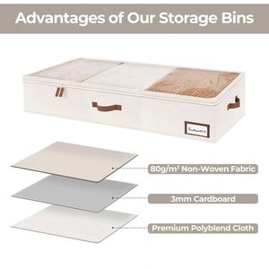 Bolsas de Almacenamiento para Ropa Debajo de la Cama, Organizador de Ropa para Armario, Sábanas, Edredones, Fundas de Edredón, Cajas Organizadoras - Product Image 3