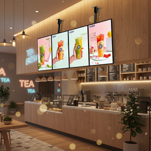 Enseigne <span class=keywords><strong>publicitaire</strong></span> LED lumineuse personnalisée avec motif et taille sur mesure, boîte lumineuse LED suspendue, enseigne lumineuse pour café, magasin de thé au lait, devanture de magasin - Product Image 1