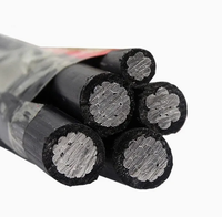 Cable Aéreo Agrupado ABC de 0.6/1kv, Dúplex, Tríplex, Cuádruplex, con Conductor de Aluminio 3*1/0+1/0AWG, Aislamiento XLPE