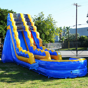 Scivolo d'Acqua Gonfiabile Colorato per Bambini, <span class=keywords><strong>Area</strong></span> Giochi con Piscina, Castello Gonfiabile per Feste all'Aperto - Product Image 4