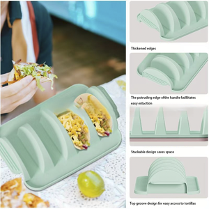 Support de Présentation en Silicone pour Tacos Fiesta – Plateau Rigide ou Souple pour 4 Garnitures - Product Image 5