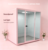 Cabine téléphonique de conception moderne avec structure en aluminium, cabine d'enregistrement studio, bureau acoustique préfabriqué et cabines de réunion pour hôtels