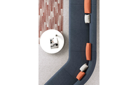 Ensemble Canapé Acoustique à Dossier Haut pour Bureau, Salon d'Accueil, Sièges de Réunion en Tissu Privatif, Design Moderne pour Espace Ouvert