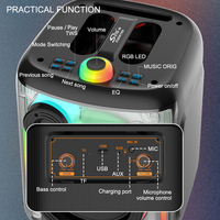 Enceinte sans fil rechargeable SING E ZQS6169, super puissante, chariot de karaoké d'extérieur, lecteur audio portable mobile avec BT