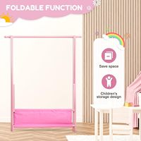 Bambou bébé enfants vêtements stockage Durable cintre tissu support avec panier grande capacité gain de place conception humanisée à la maison