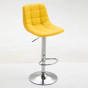 Chaises de bar chaises longues de bar chaise haute en métal tapisserie d'ameublement réglable chromé repose-pieds Banquetas Para Balcao - Product Image 2
