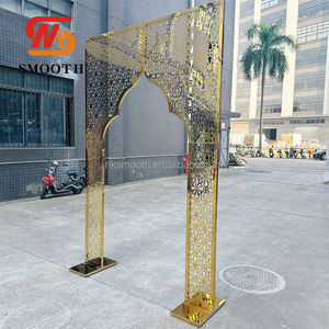 Arco de Metal Dorado Brillante de Lujo para Decoración de Bodas, Soporte de Fondo para Eventos, Escenario - Product Image 3