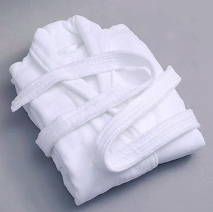 Accappatoio da Bagno di Lusso Personalizzato con Logo Bianco in Spugna per Hotel <span class=keywords><strong>Pigiama</strong></span> <span class=keywords><strong>Peluche</strong></span> Spa per Donne - Product Image 4