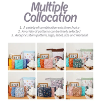 Couches pour bébé 13 pièces best-seller Ensemble cadeau Couches multifonctionnelles Sac humide et couches lavables de poche