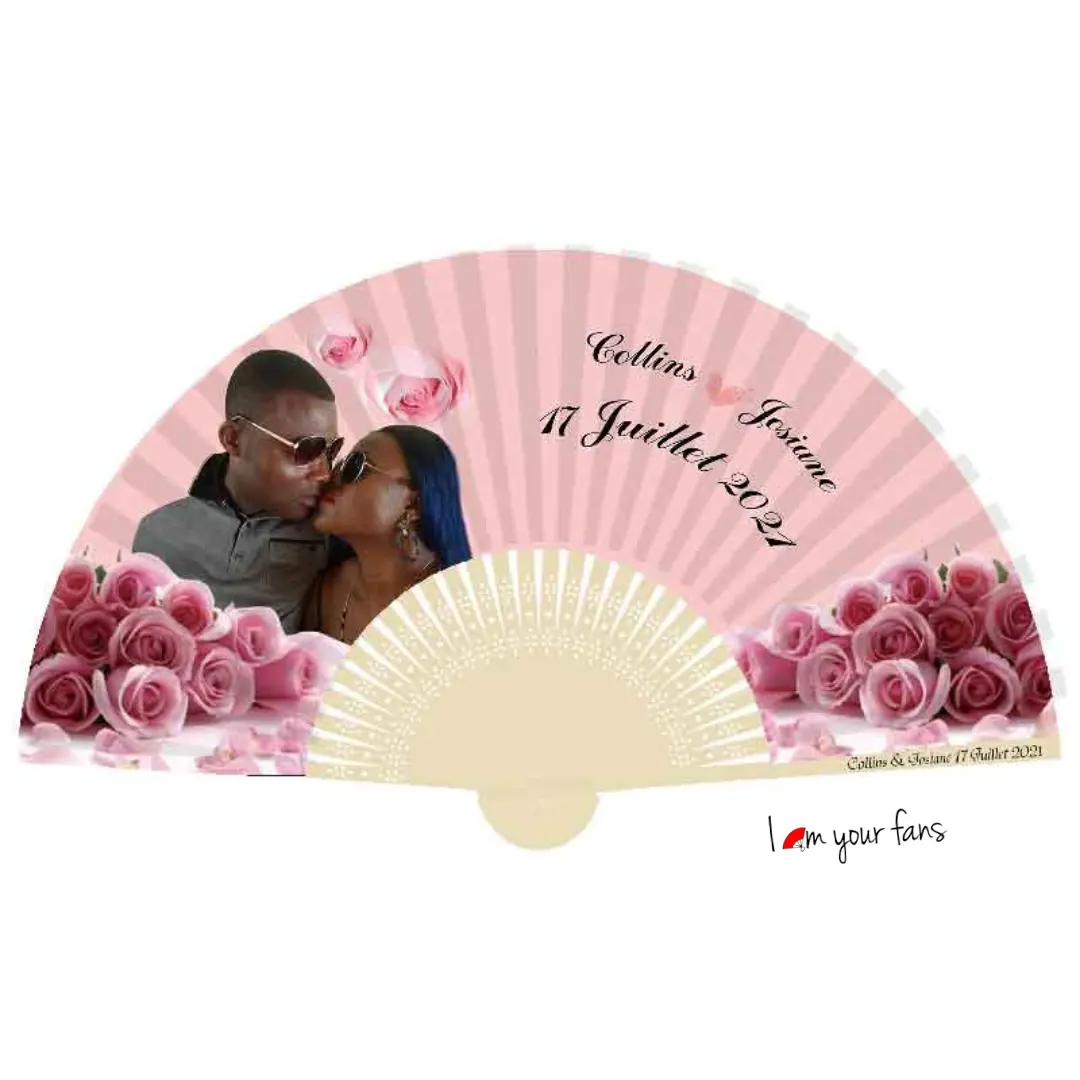 [I AM YOUR FANS]Custom Printed Folding Party Wedding Promotional Gift Spanish Mini Portable Small Bamboo Silk Fabric Hand Fan