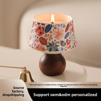 Bougie d'aromathérapie en céramique – Luxe pour l'intérieur, longue durée, en cire de soja, motif floral fait main ; Cadeaux de mariage/anniversaire