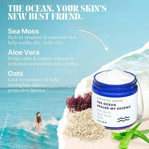 Crème hydratante visage et corps à absorption rapide, marque privée, à base <span class=keywords><strong>de</strong></span> mousse <span class=keywords><strong>de</strong></span> <span class=keywords><strong>mer</strong></span> naturelle, d'aloe vera et d'avoine, pour peaux sèches et <span class=keywords><strong>eczéma</strong></span> - Product Image 5