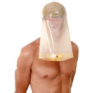 Sexy Latex Hoofddeksels Latex Masker Volwassen Geslachtsproduct Rollenspel Hoofddeksels Met Buis - Product Image 2