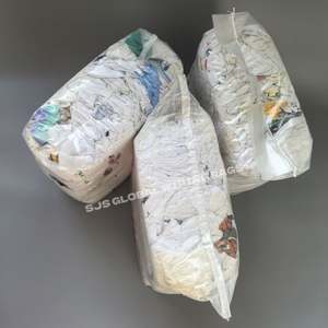 Trapos de Algodón Industriales de Alta Absorción, Trapos de Camiseta Blancos Impresos, Paños de Limpieza Blancos de 20 KG - Product Image 1