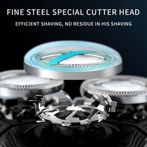 Komingdon Kit de Afeitado 6 en 1, Afeitadora Eléctrica para Hombre con Cabezal Flotante 7D, Pantalla LCD, Impermeable y Portátil - Product Image 6