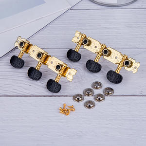 مقبض من الخشب العتيق, مقبض من الخشب الأسود ذو الرأس العتيق ، ثلاثة صفوف ، مفتوح للجيتار ، ملحقات ، سلسلة ، مقبض الجيتار ، رئيس جميع المعادن - Product Image 3