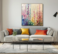 Peinture à l'huile florale vive peinte à la main sur toile Art mural floral de style classique