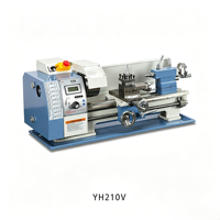 Tour miniature multifonctionnel YH210V pour machines industrielles, tour manuel, tour de précision pour le bricolage et l'usinage de métaux