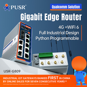 Router Edge Gigabit PUSR Dual Band con SIM <span class=keywords><strong>4G</strong></span> WiFi6 Python Qualcomm WiFi6 AX3000 8GB Router Cellulare Industriale USR-G809s-G - Product Image 1