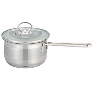 Ss High Quality Kitchen Portable Deep <strong>Big</strong> Large Glass Stainless Steel Cooking <strong>Saucepans</strong> - Product Image 2