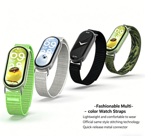 สายนาฬิกา <span class=keywords><strong>Mi</strong></span> <span class=keywords><strong>Band</strong></span> <span class=keywords><strong>8</strong></span> 9 10 สแตนเลสสตีลแม่เหล็ก NFC สายไนลอนแบบนุ่มสำหรับสมาร์ทวอทช์ ติดตั้งง่ายด้วยระบบแม่เหล็ก - Product Image 3