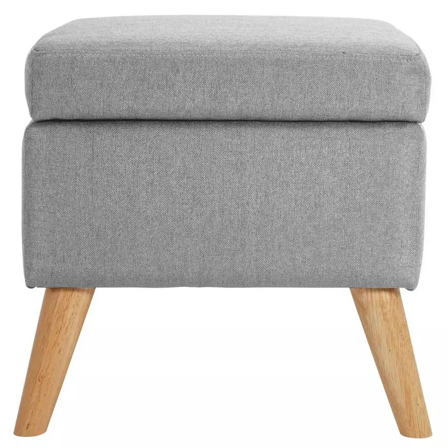 Living Room Furniture Wholesale Foot Stool Ottoman Living Room Sitting Room Small Stool Storage With Wood Legs