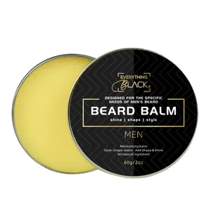 थोक निजी लेबल दाढ़ी बाम चंदन 60ml दाढ़ी बाम पुरुषों दाढ़ी के लिए देखभाल सौंदर्य किट