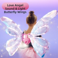 Jouet pour enfants : Accessoire de dos pour bébé ange, ailes de fée mobiles avec ailes de papillon électriques lumineuses